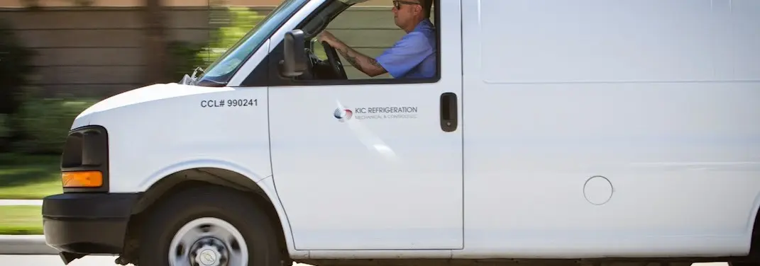 KIC Refrigeration service vehicle serving Northbrook area